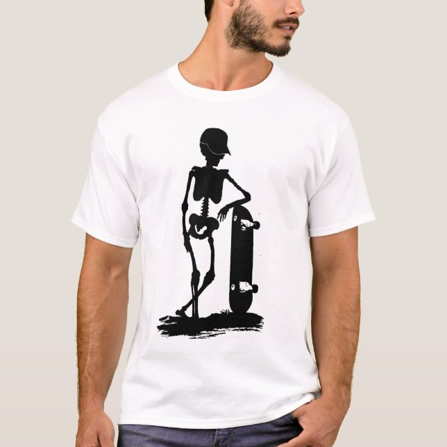 Skateboardskelett T-shirt (Framsida)