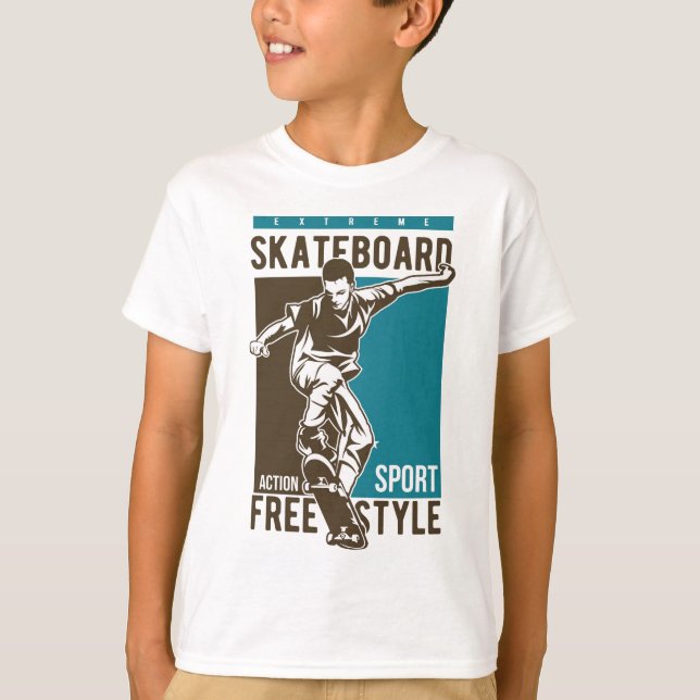 Skateboardskjortor och jacka t shirt (Framsida)