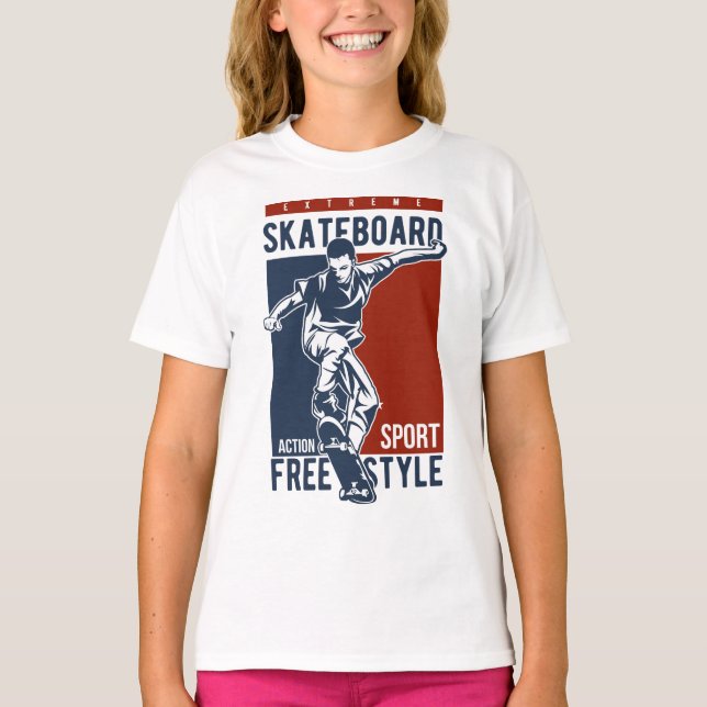 Skateboardskjortor och jacka t shirt (Framsida)