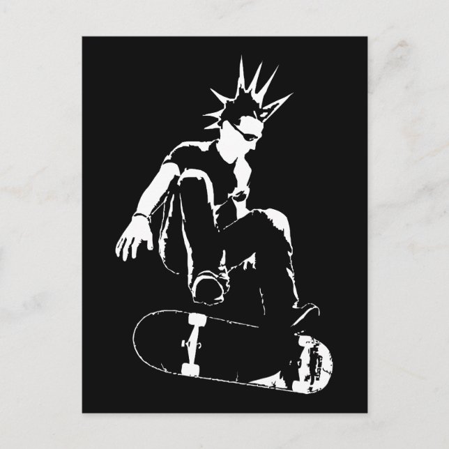 skateboardspunk vykort (Framsida)
