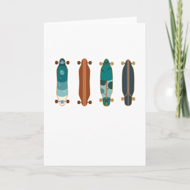 Skateboardssats Skateboard Skatepresent Kort (Framsida)