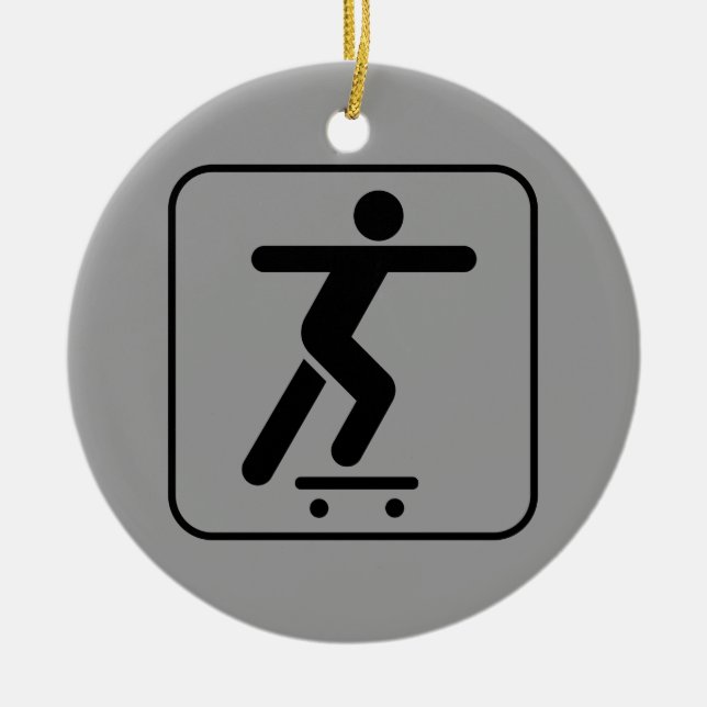 Skateboardsymbol Ornament (Framsidan)