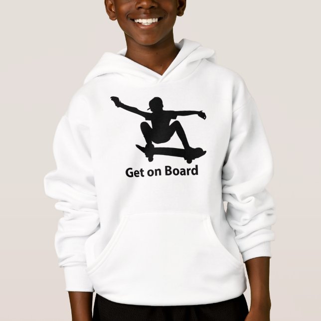 SKATEBOARING HOODIE SWEATSHIRE T SHIRT (Framsida)