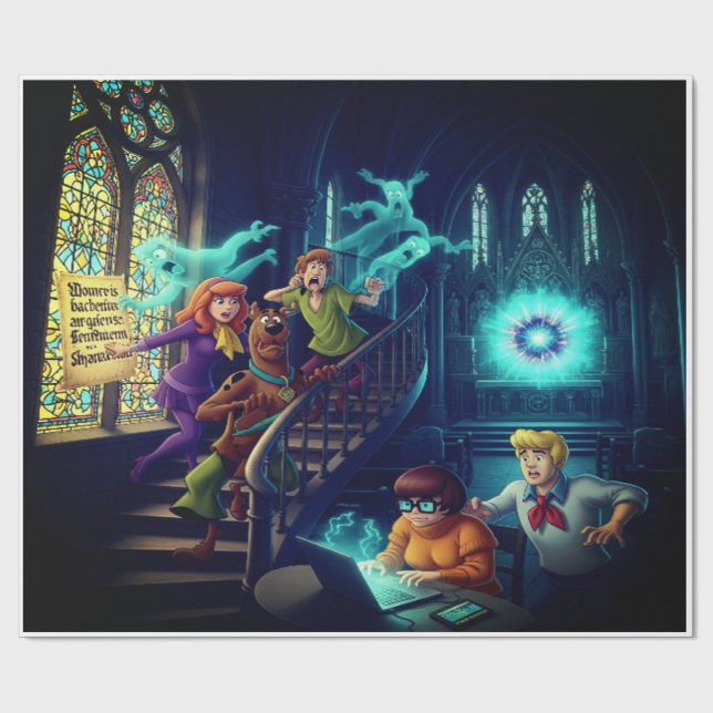 Skatedral av Spooks Gift Wrap Presentpapper (Platt)