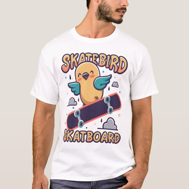 Skatefågel T Shirt (Framsida)