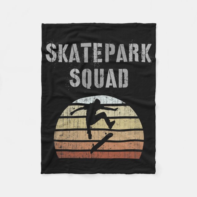 Skatepark Squad Skateboarding Bmx Scootering Inlin Fleecefilt (Framsidan)
