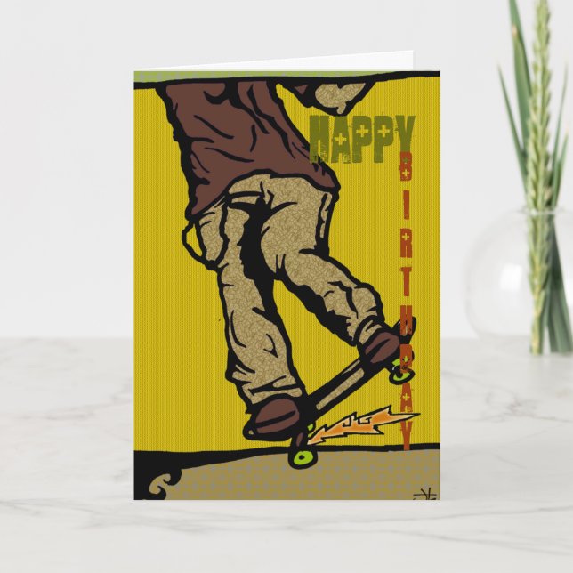 skater 2, Lycklig, födelsedag Kort (Framsida)