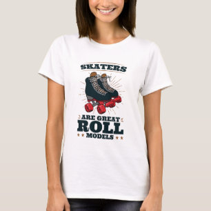Skater är Underbara rullmodeller för rullskridskal T Shirt