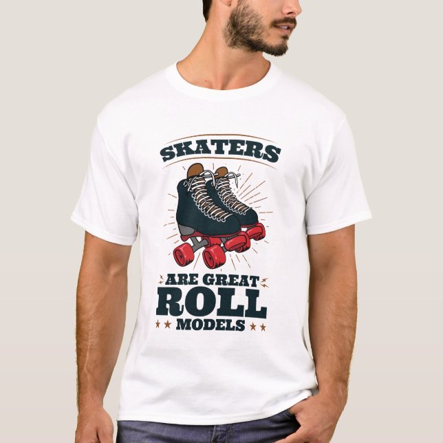 Skater är Underbara rullmodeller för rullskridskal T Shirt (Framsida)