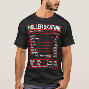Skater av Funny Roller Skating Nutrition Facts T Shirt