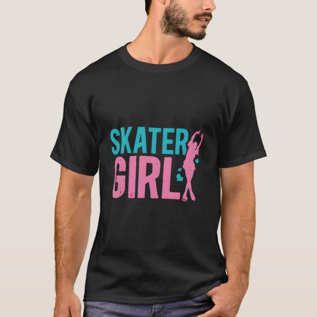 Skater av isSkater Figur med skal som behandlas T Shirt (Framsida)