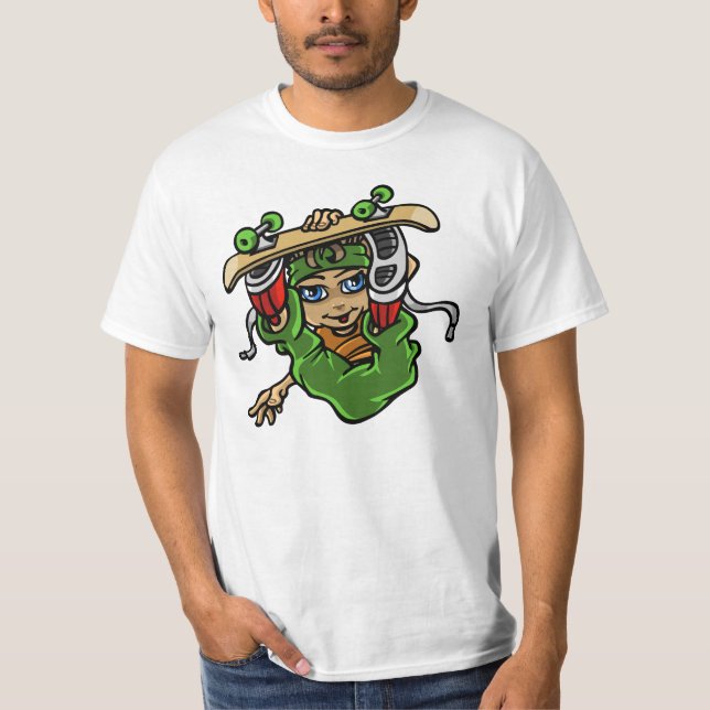 Skater boy flying t-shirt (Framsida)