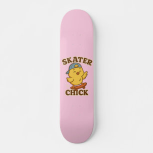 Skater Chick - Cute Street Stil Tee Mini Skateboard Bräda 18,5 Cm