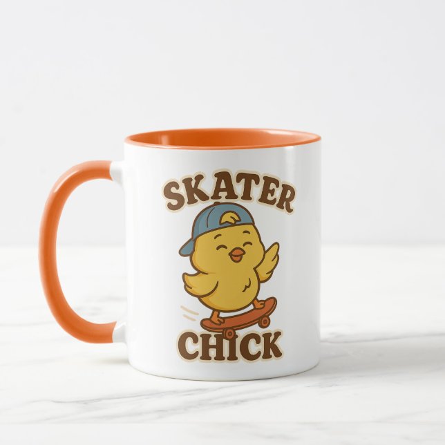 Skater Chick - Cute Street Stil Tee Mugg (Vänster)