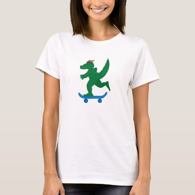 Skater Crokodile T Shirt (Framsida)