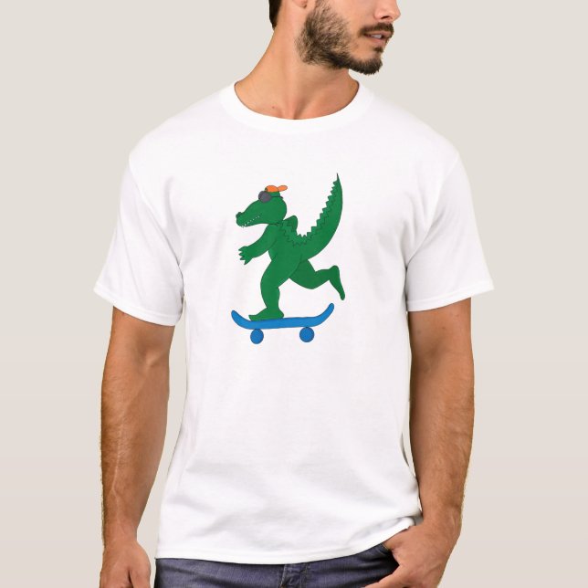 Skater Crokodile T Shirt (Framsida)