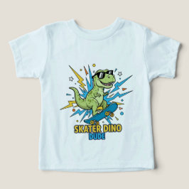 Skater Dino Boy T Shirt