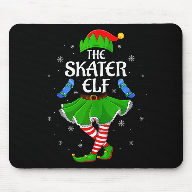 Skater Elf Christmas Family Girls Women Elf Squad  Musmatta (Framsidan)