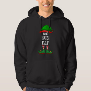 Skater Elf Matchande Familjegrupp Julfest P Hoodie