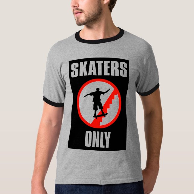Skater endast T Tee Shirt (Framsida)