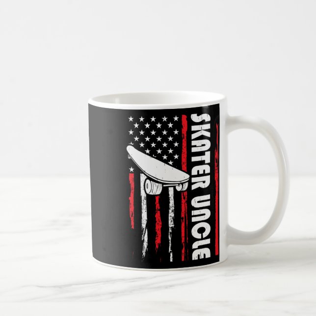 Skater Farbror Rolig Skridskoåkning Skateboard Kil Kaffemugg (Höger)