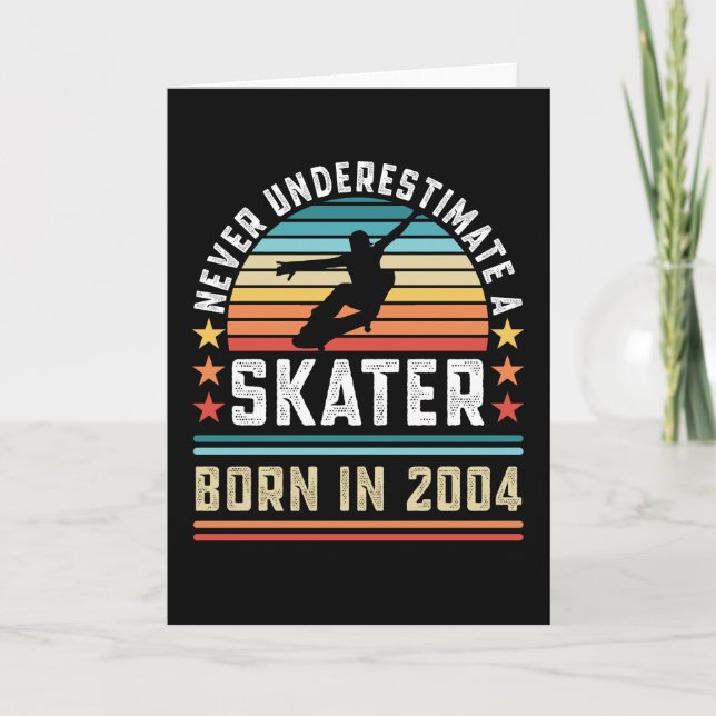 Skater född 2005, 20:e födelsedagskorgen kort (Framsida)