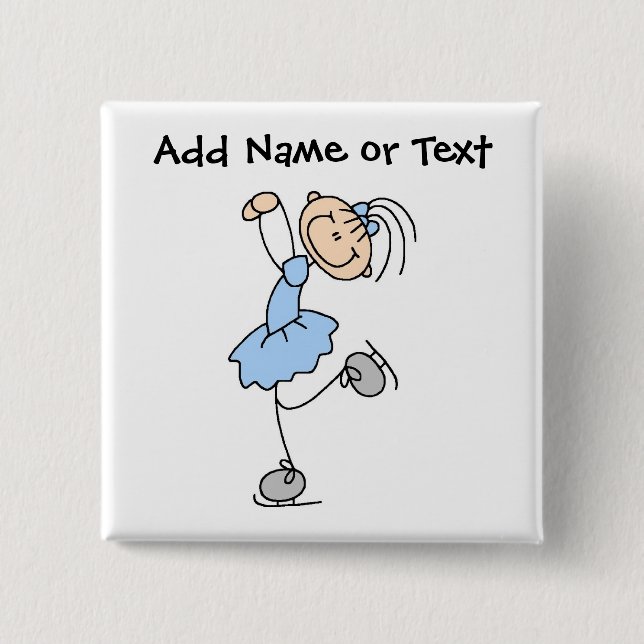 Skater för blåttstick figuris knäppas knapp (Framsida)