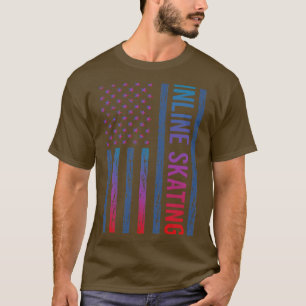 Skater för infogat skal för övertoning av Flagga T Shirt