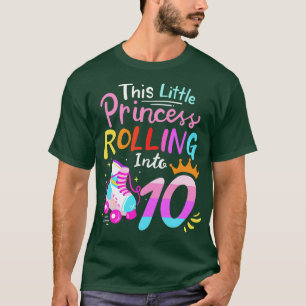 skater för roller med rollhjul på 10:e födelsedag t shirt