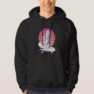 Skater för Skateboarbardering av flickor Hoodie