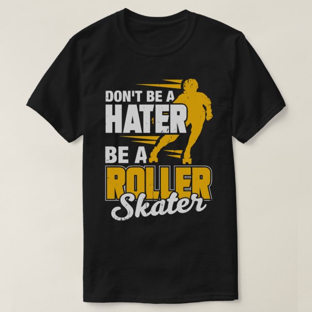 Skater Gift för rullskridskor T Shirt (Design framsida)