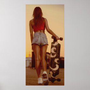 Skater Girl Door Poster