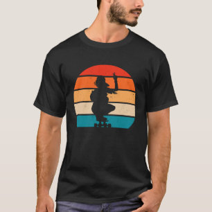 Skater Girl Peace Retro Vintage Skateboard Skatebo T Shirt