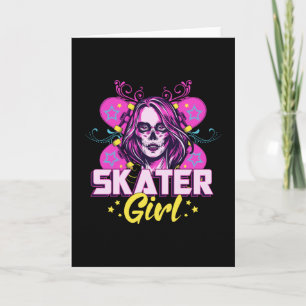 Skater Girl Sk8 Skateboard Girls Skatter Gift Idea Kort