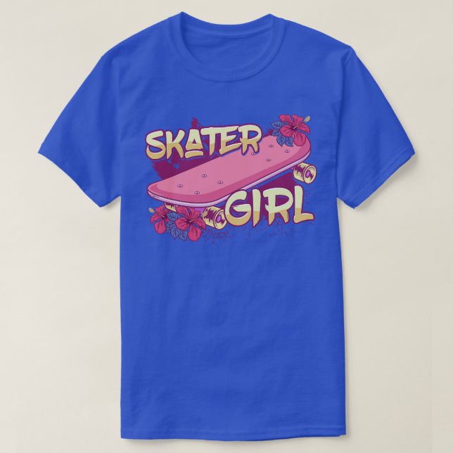 Skater Girl Skateboard T Shirt (Design framsida)
