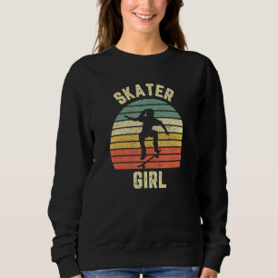 Skater Girl Skateboarder Girl Retro Skateboarding T Shirt