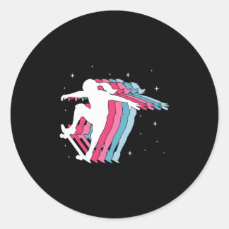 Skater Girl Skateboarder Skateboarding Girls Gift  Runt Klistermärke