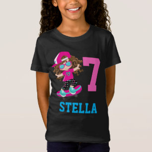 Skater Girl Skateboarding Födelsedagsfest Anpassn T Shirt