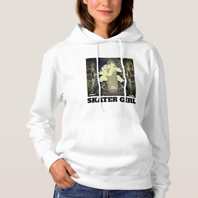SKATER GIRL SKATEBOARDING T-Shirts & Hoodies (Framsida)