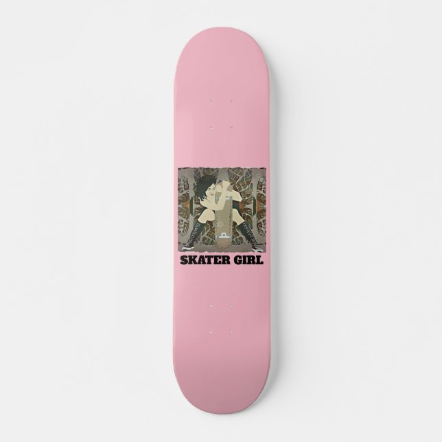 SKATER GIRL SKATEBOARES MINI SKATEBOARD BRÄDA 18,5 CM (Framsida)