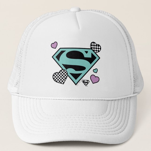 Skater Girl Supergirl Hearts S-Shield Keps (Framsida)