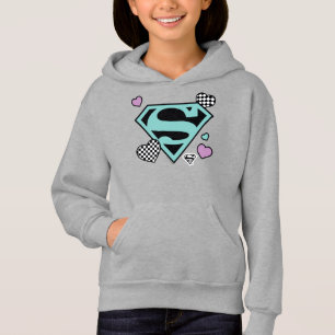 Skater Girl Supergirl Hearts S-Shield T Shirt