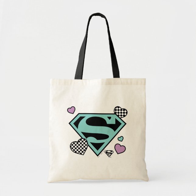 Skater Girl Supergirl Hearts S-Shield Tygkasse (Framsidan)