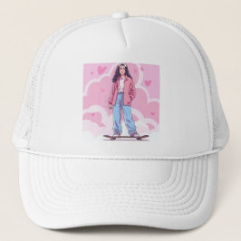 Skater Girl Vibes - Pastel Aesthetic Collage Keps