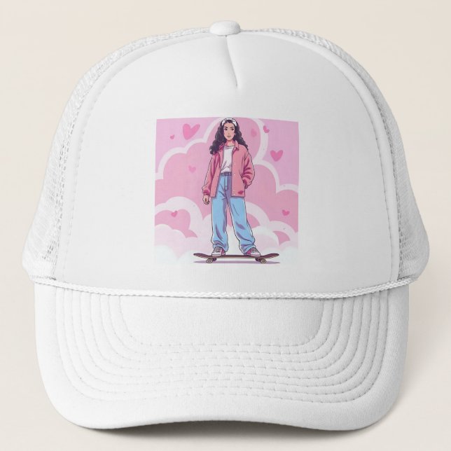 Skater Girl Vibes - Pastel Aesthetic Collage Keps (Framsida)