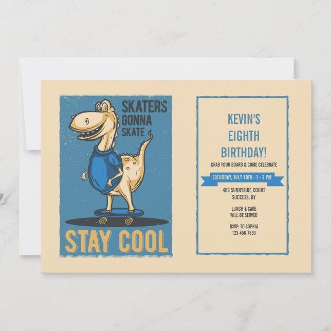 Skater Gonna Skate Inbjudningar (Framsida)