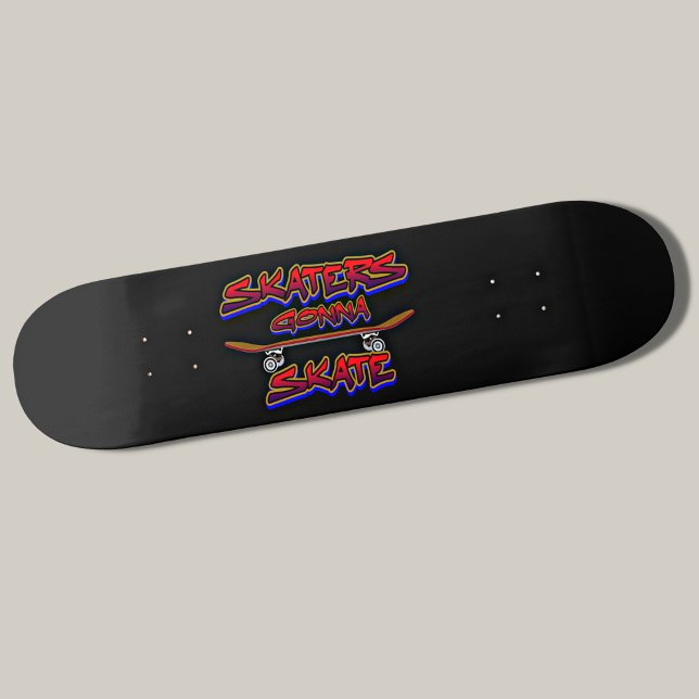 Skater Gonna Skate Skateboard Red Blue Graffiti (Skapare uppladdad)