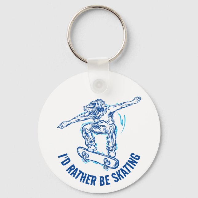 Skater i mitten av Luft, i stället för att skaka Nyckelring (Framsida)