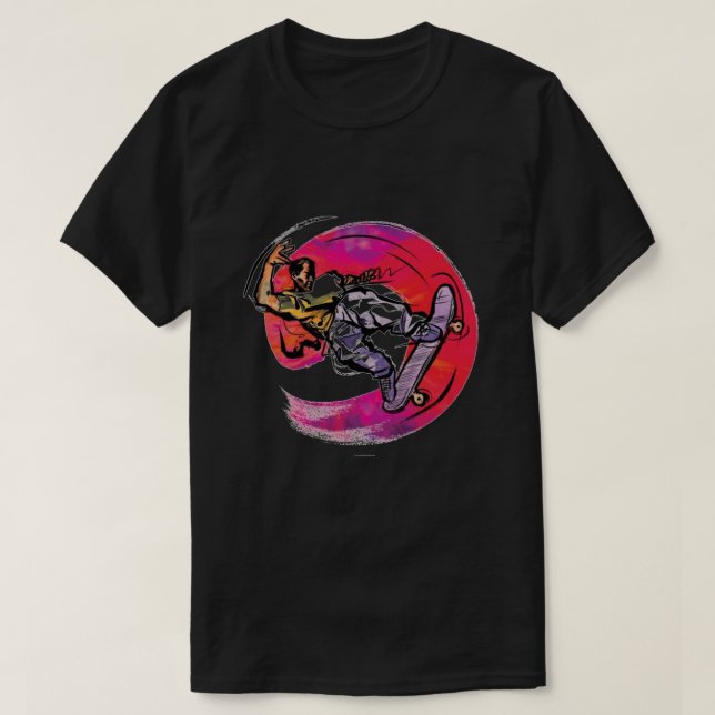 Skater i städer t shirt (Design framsida)