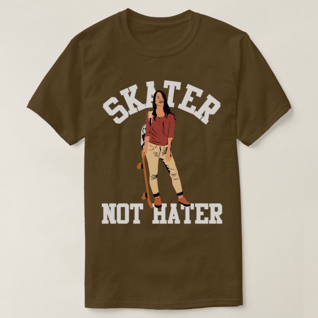 Skater, inte vågrät t shirt (Design framsida)